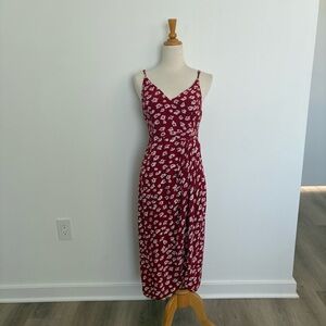 Modcloth Sunny Girl Lanai Must Be Dreaming Dress Size Medium Red White Floral